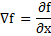 gradient in one variable