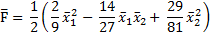 F bar = in terms of x bars